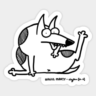 Manic Marty 1 Sticker